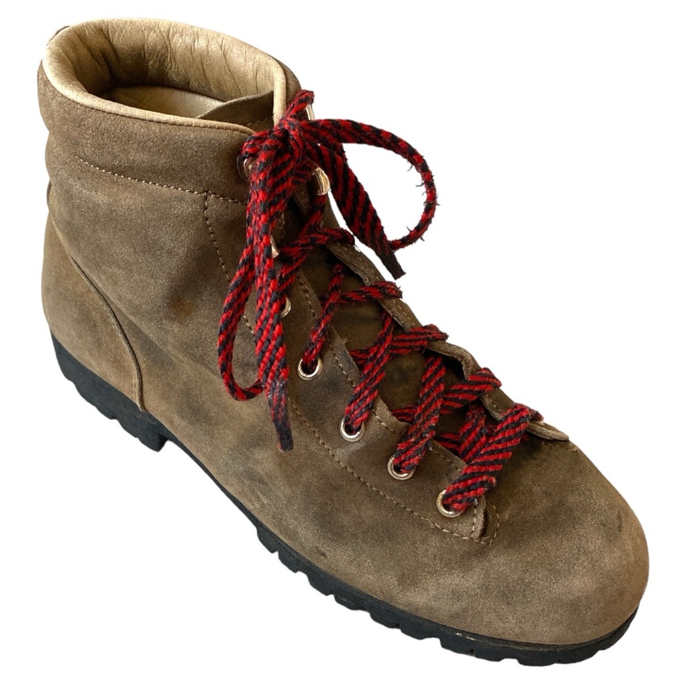 VASQUE 70s 80s Italian Boots Vintage Mountaineering Hiking Leather Suede Lace Up